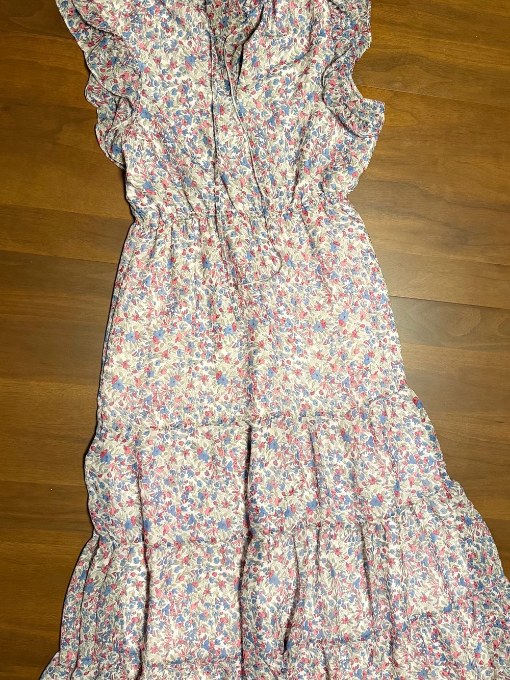 BB Dakota Floral Maxi Dress in Cream, Pink & Blue